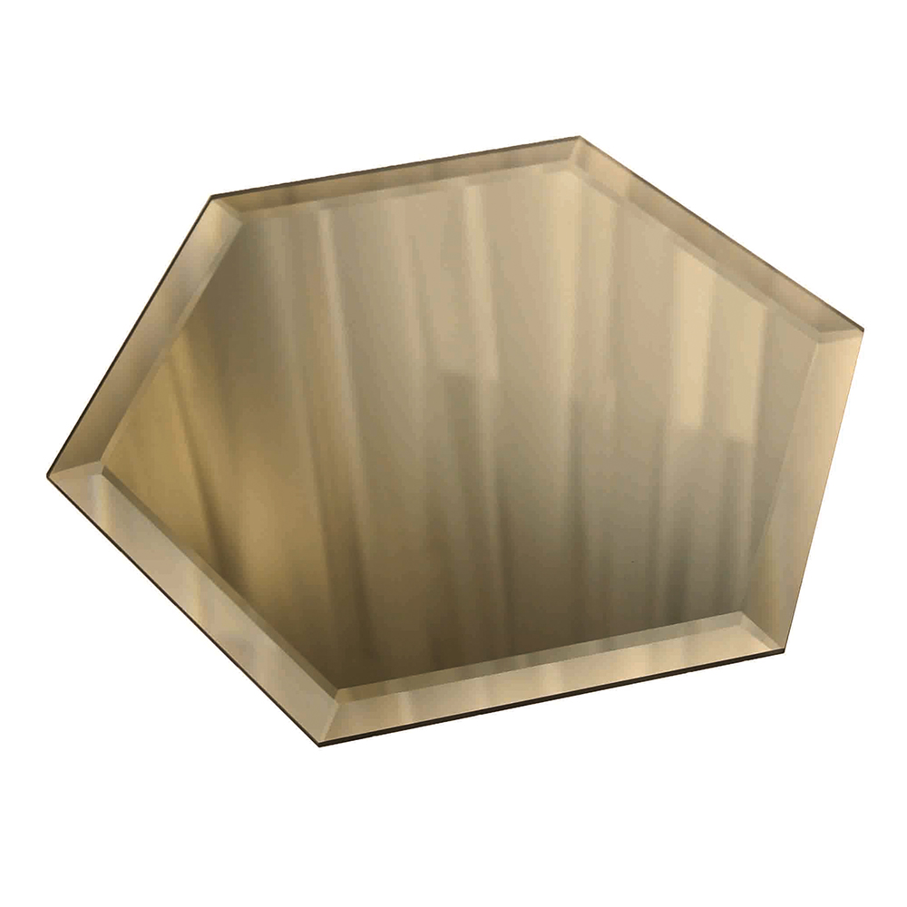фото Плитка зеркальная шестигранная 200х173х4 мм дом стекольных технологий соты бронзовая дст