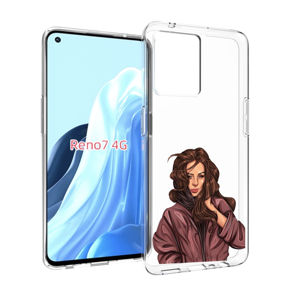 Чехол MyPads Арт-рисунок-девушки для OPPO RENO 7 4G