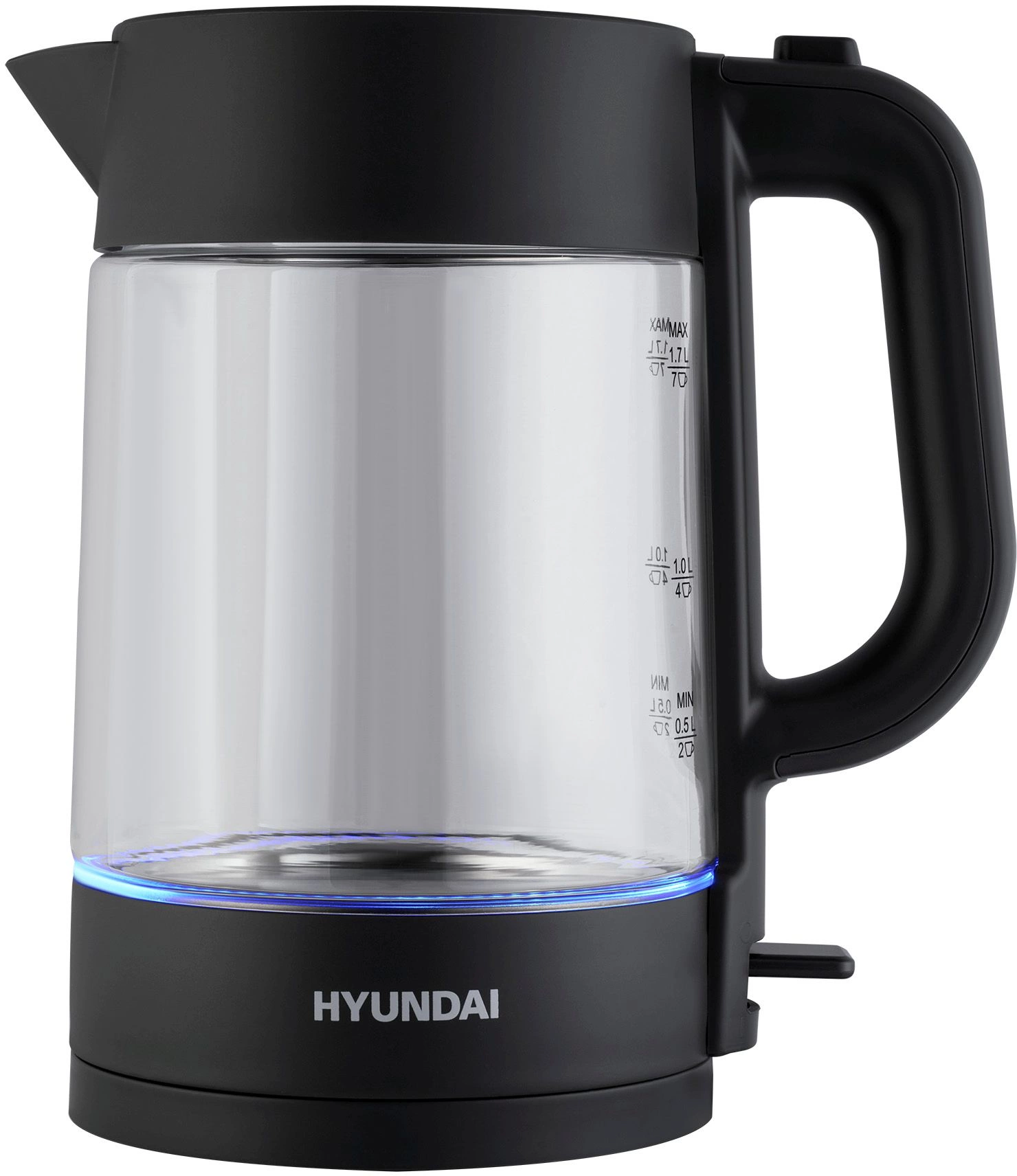 

Электрочайник Hyundai HYK-G7707, черный, Черный;прозрачный, HYK-G7707