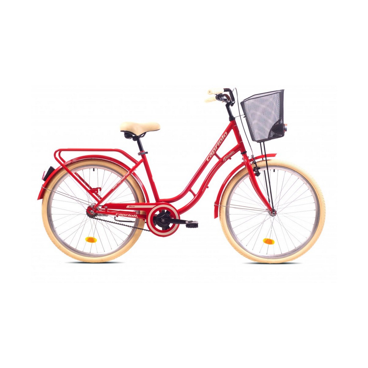Велосипед CAPRIOLO CITY PICNIC 26'' (FIX), STEEL 17'' (красный - бежевый)
