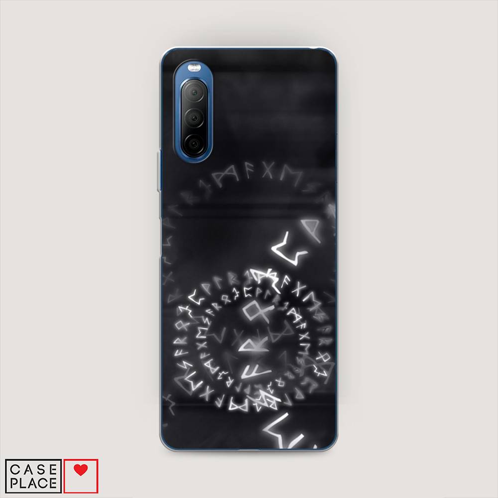 

Чехол на Sony Xperia 10 II "Руны", Серый;черный, 54650-3