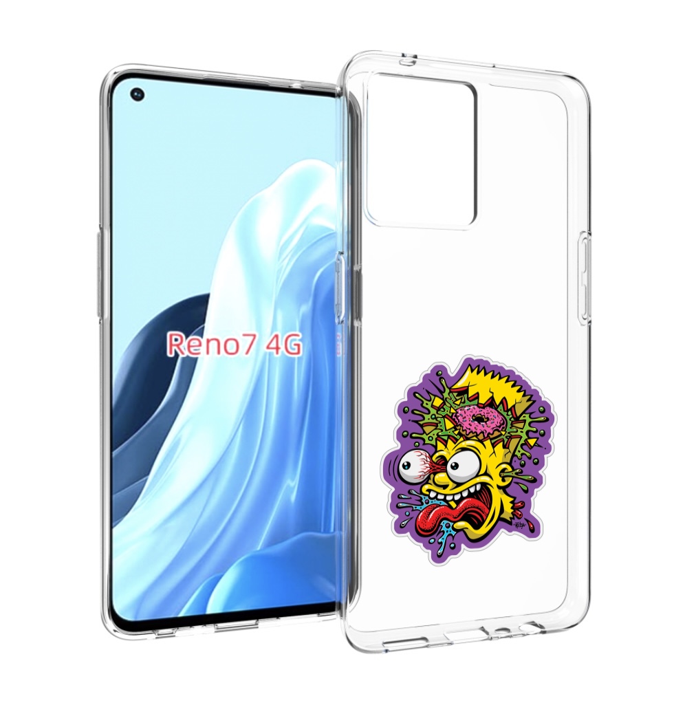 

Чехол MyPads Барт-Симпсон для OPPO RENO 7 4G, Прозрачный, Tocco
