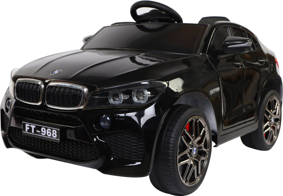 Детский электромобиль FUTAI BMW X6M 12V полный привод FT-968-BLACK-PAINT детский электромотоцикл futai kawasaki ninja 12v eva dls07 white