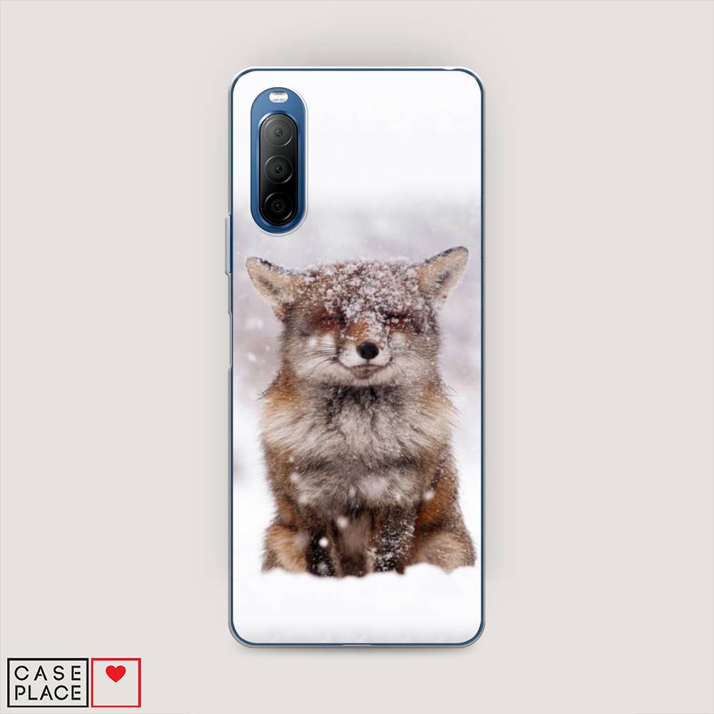 

Чехол на Sony Xperia 10 II "Зимняя лиса", Белый;серый;коричневый, 54650-1