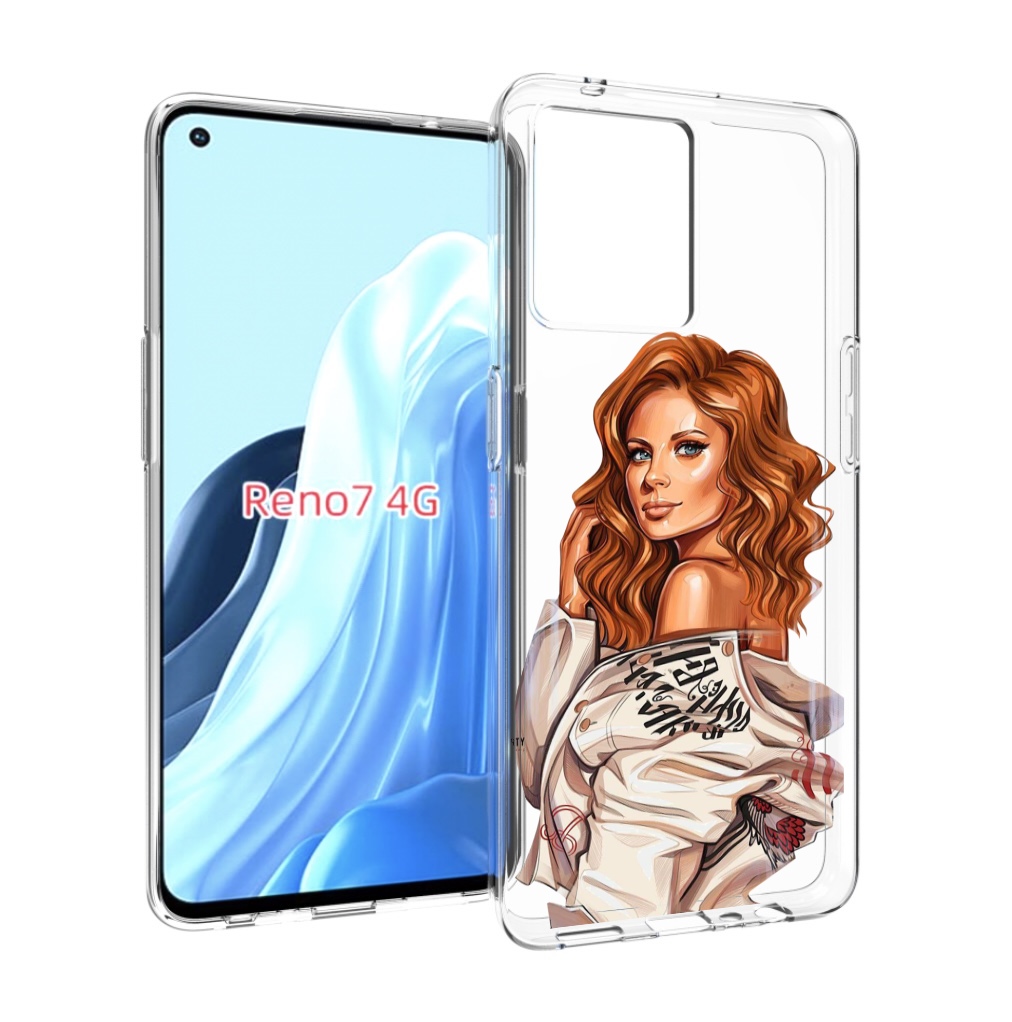 Чехол MyPads Бежевая-куртка женский для OPPO RENO 7 4G