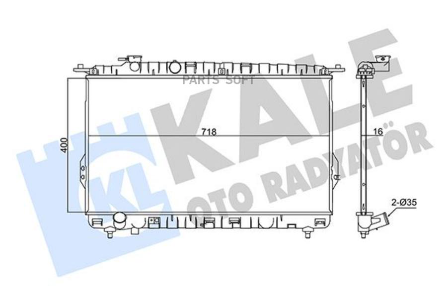 347810_Радиатор Системы Охлаждения Нуundаi Sоnаtа 2.0/2.4/2.5 16V 98-01 KALE 347810 100054650891