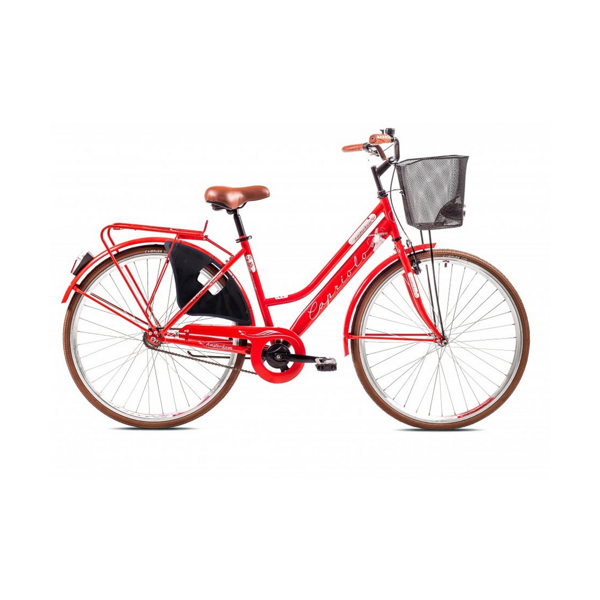 Велосипед CAPRIOLO CITY AMSTERDAM LADY 28'' FIX, STEEL 18'' красный 2024