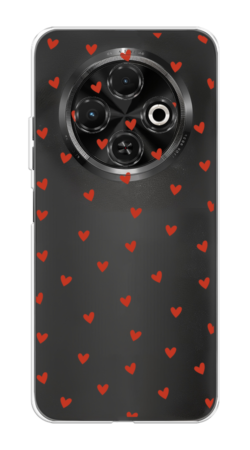 

Чехол на Tecno Spark 30C "Red hearts", Красный;прозрачный, 309250-1