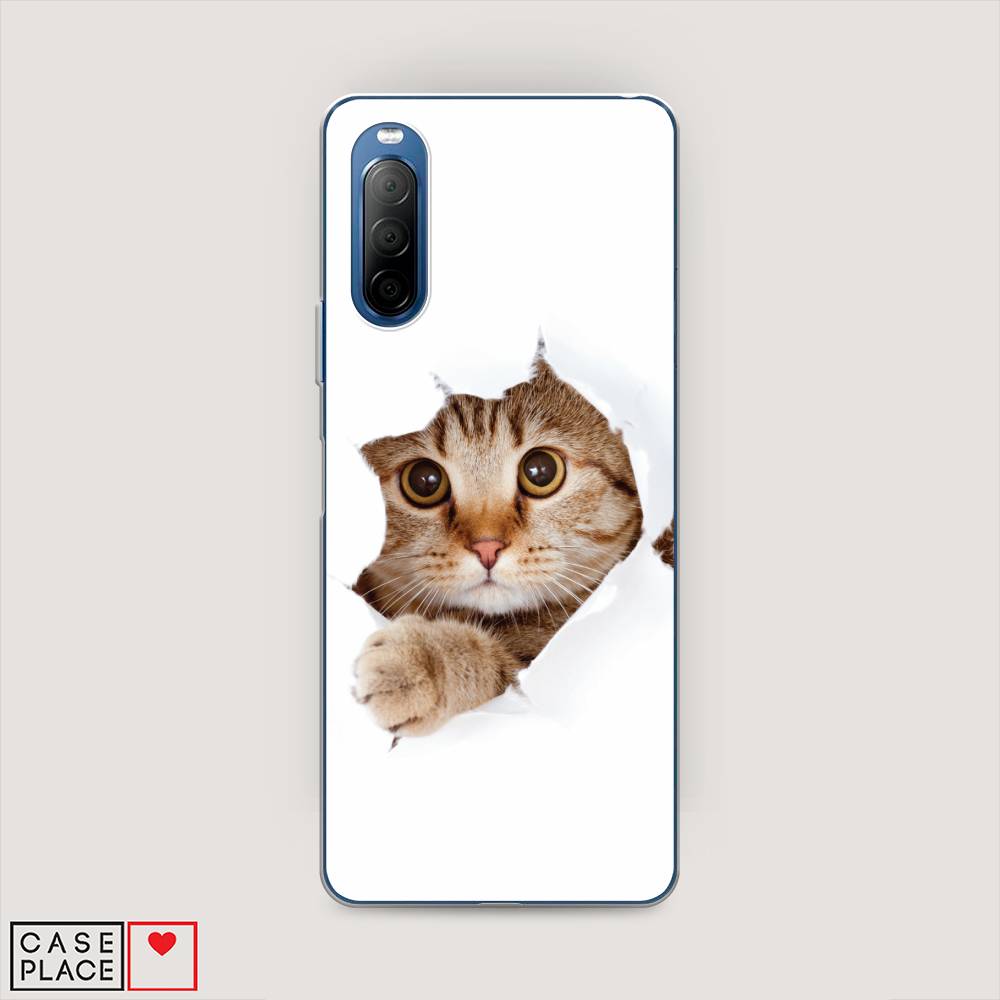 

Чехол на Sony Xperia 10 II "Кот и бумага", Белый;коричневый, 54650-1
