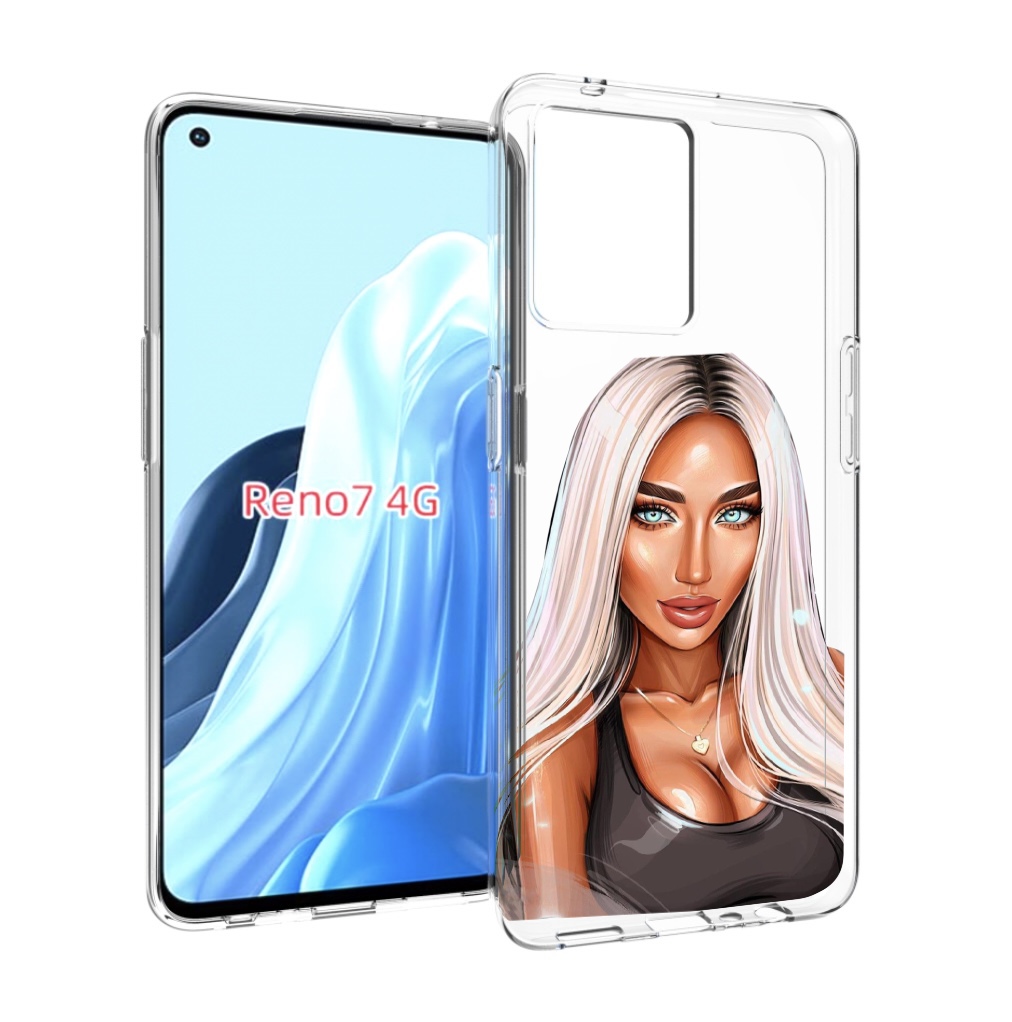 

Чехол MyPads Блондинка женский для OPPO RENO 7 4G, Прозрачный, Tocco
