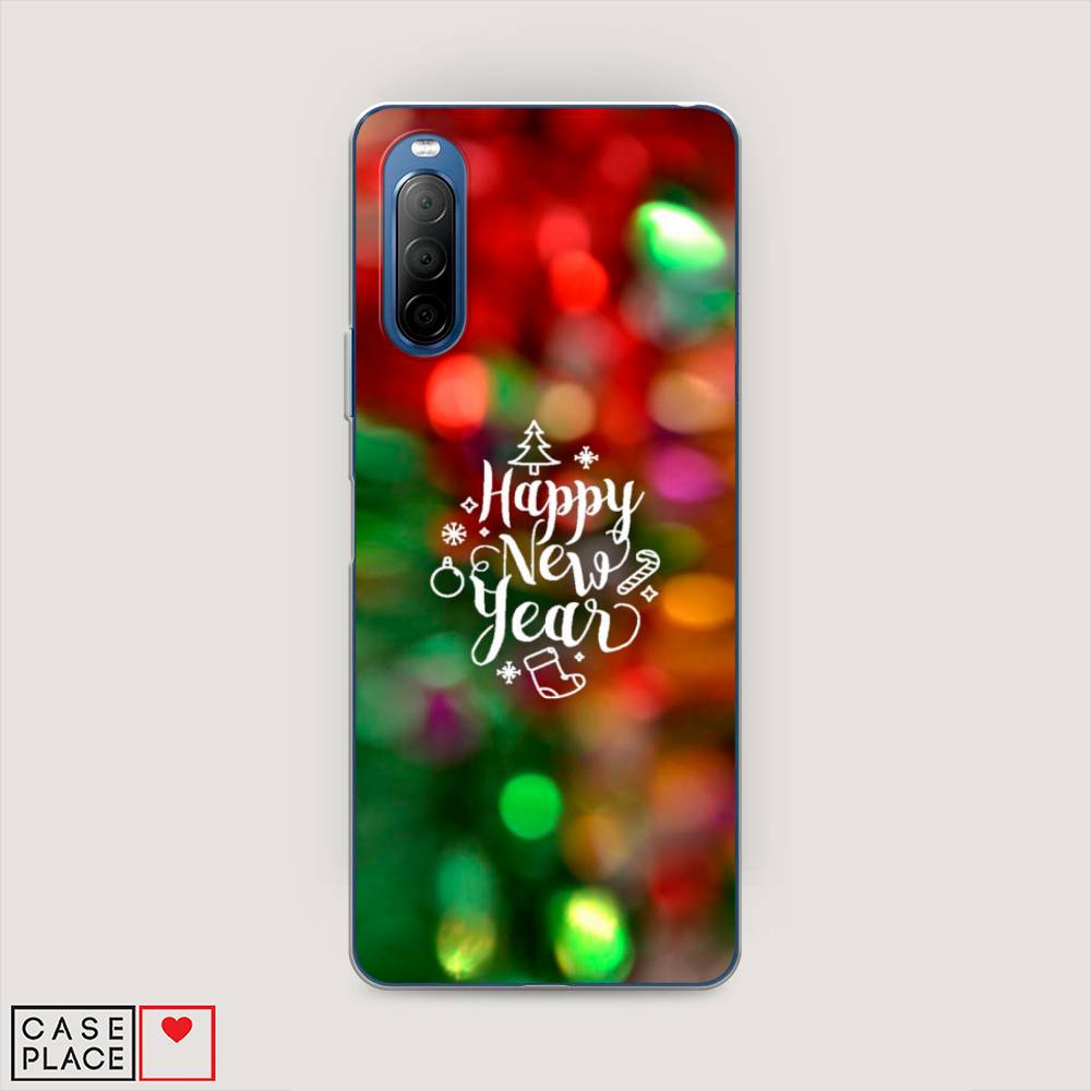 

Чехол на Sony Xperia 10 II "Новый Год на елке", Зеленый;красный;желтый, 54650-5