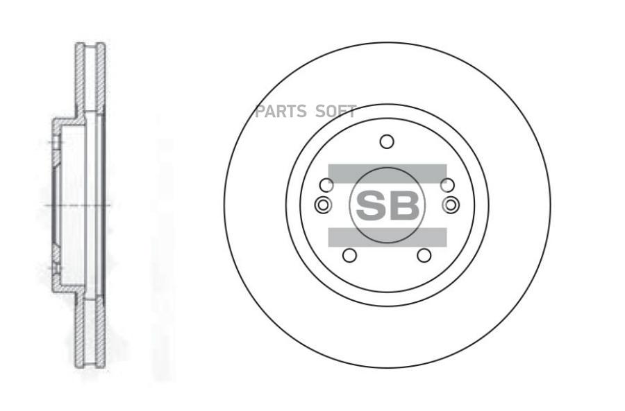 

Диск тормозной передний HYUNDAI Santa FE SANGSIN BRAKE SD1060, SD1060