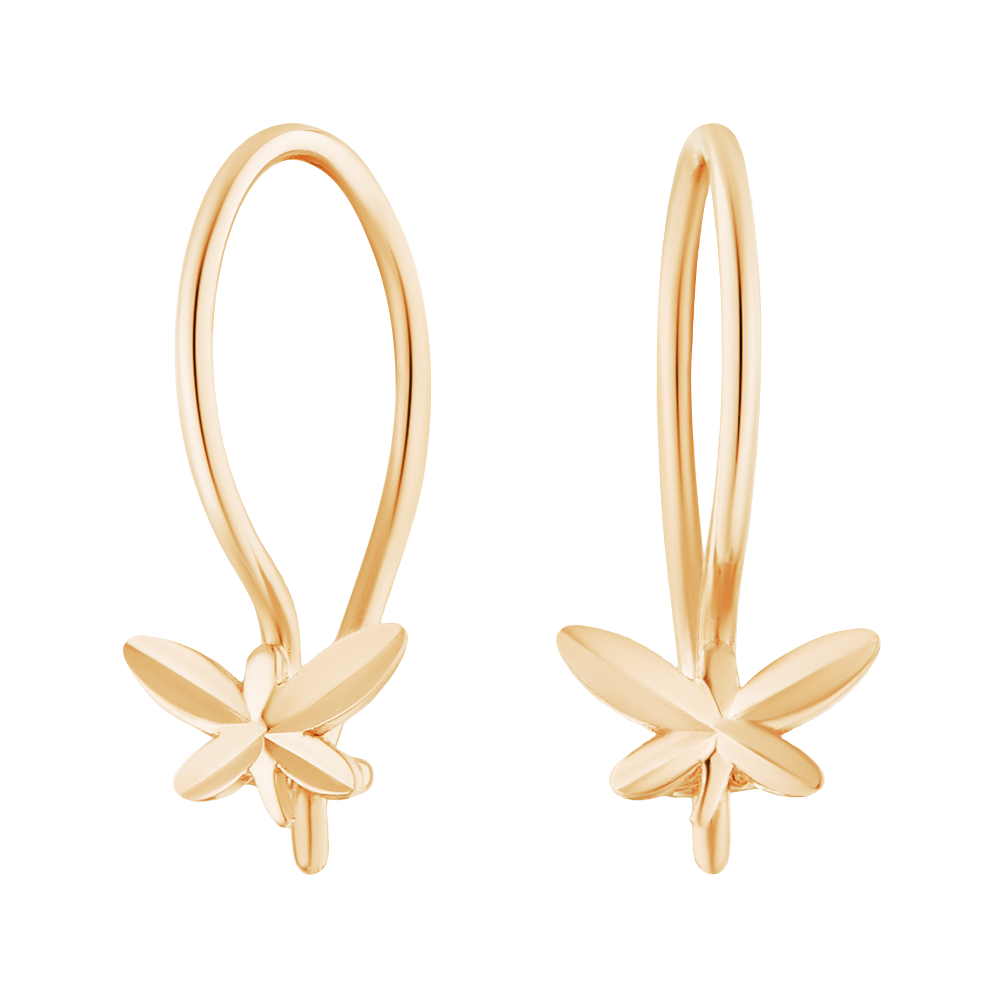 Серьги из красного золота ЮВЕЛИР КАРАТ 1024088/9