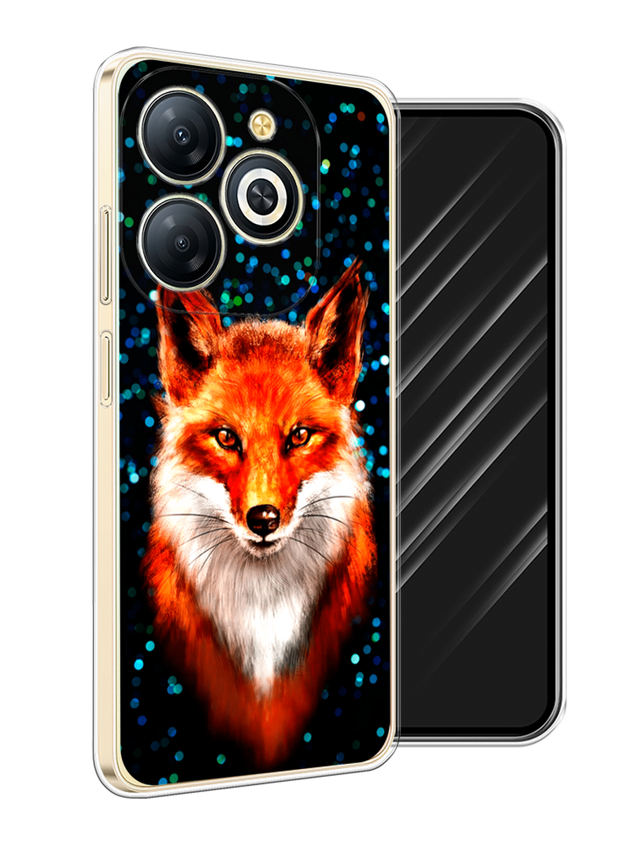 

Чехол Awog на Infinix Smart 8 Plus "Волшебная лиса", Оранжевый;черный;белый, 3105550-1