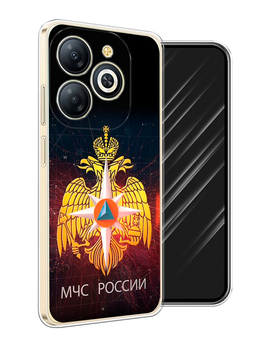 

Чехол Awog на Infinix Smart 8 Plus "МЧС России", Черный;желтый;красный, 3105550-1