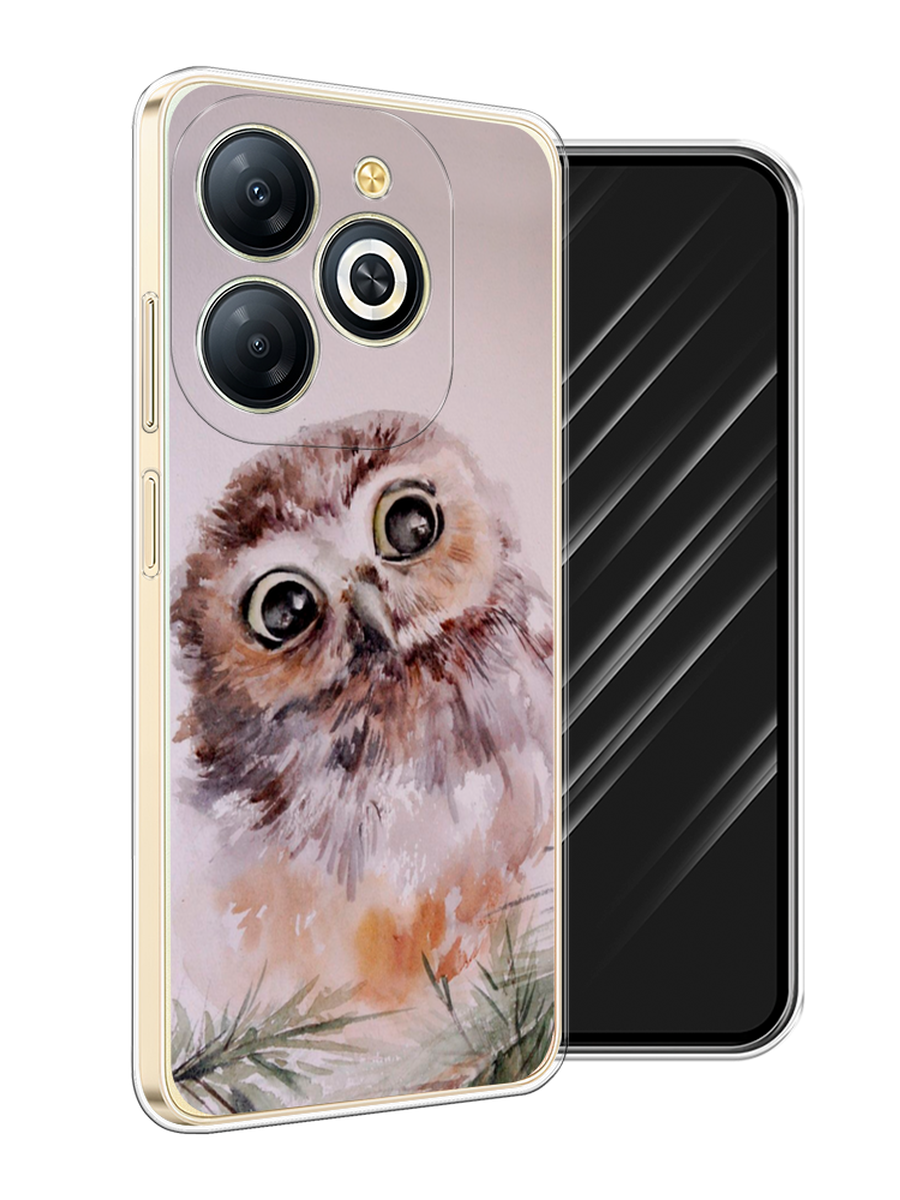 

Чехол Awog на Infinix Smart 8 Plus "Сова на розовом", Розовый;коричневый, 3105550-1