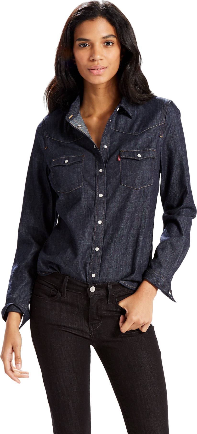 

Рубашка женская Levi's 24996 синяя XS, Синий, 24996