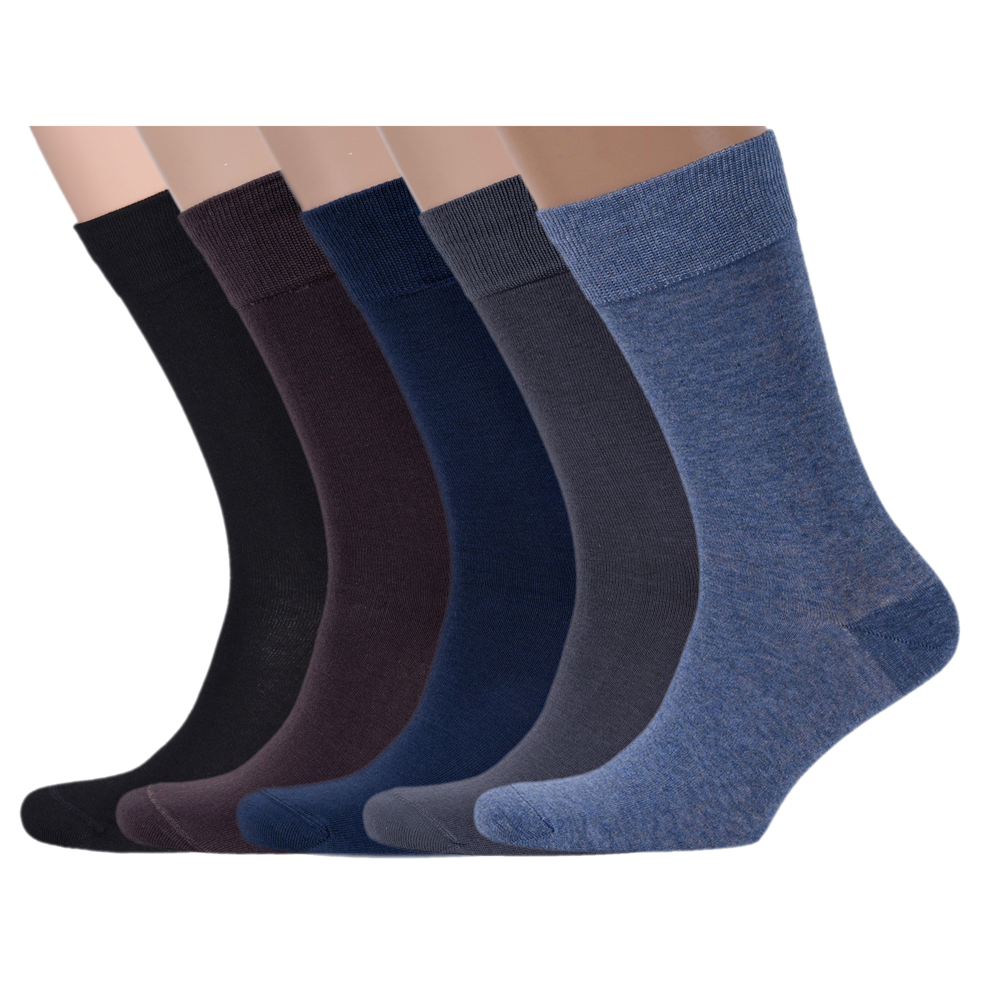 Комплект носков мужских LorenzLine 5-К1Л черных; коричневых; серых; синих 25