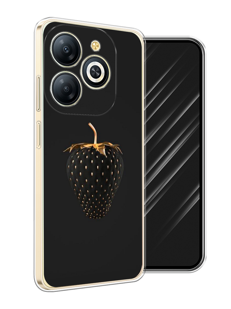 

Чехол Awog на Infinix Smart 8 Plus "Черно-золотая клубника", Черный;золотистый, 3105550-1
