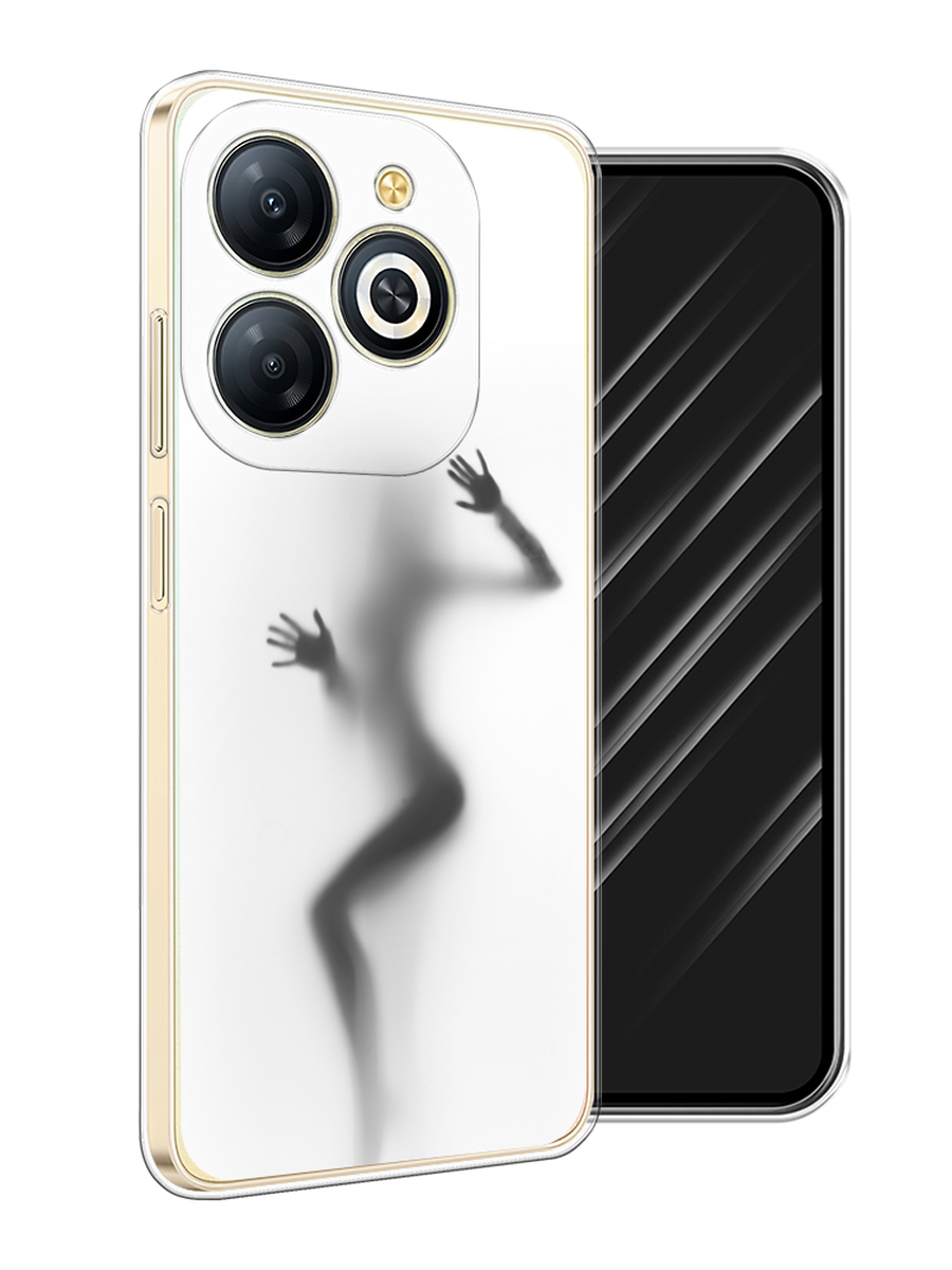

Чехол Awog на Infinix Smart 8 Plus "Девушка в душе", Серый;белый;черный, 3105550-1