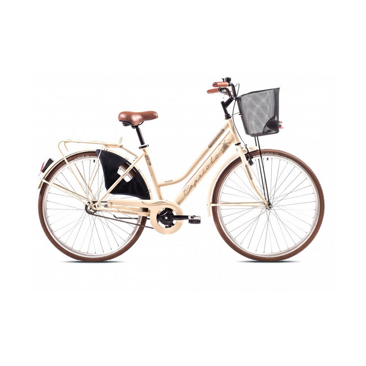 Велосипед CAPRIOLO CITY AMSTERDAM LADY 28'' FIX, STEEL 18'' кремовый 2024