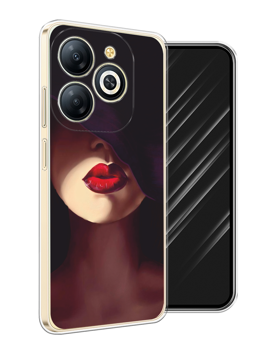 

Чехол Awog на Infinix Smart 8 Plus "Красные губы", Черный;бежевый;красный, 3105550-1