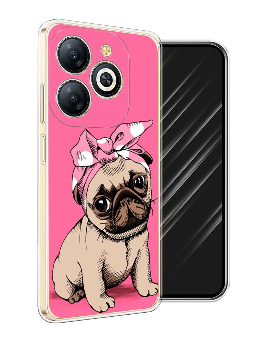 

Чехол Awog на Infinix Smart 8 Plus "Dog Pin-Up", Розовый;бежевый, 3105550-1