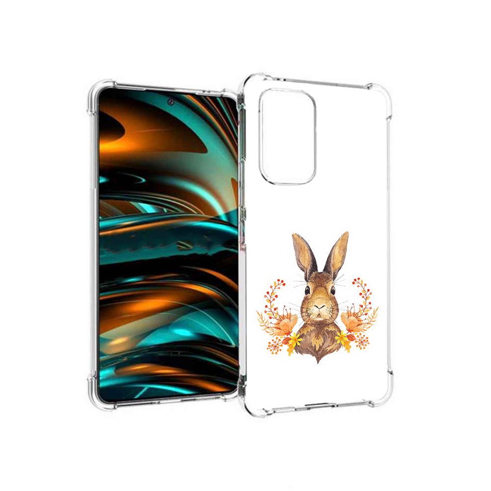 

Чехол MyPads Tocco для Samsung Galaxy A53 5G зайка в цветах (PT226911.521.349), Прозрачный, Tocco