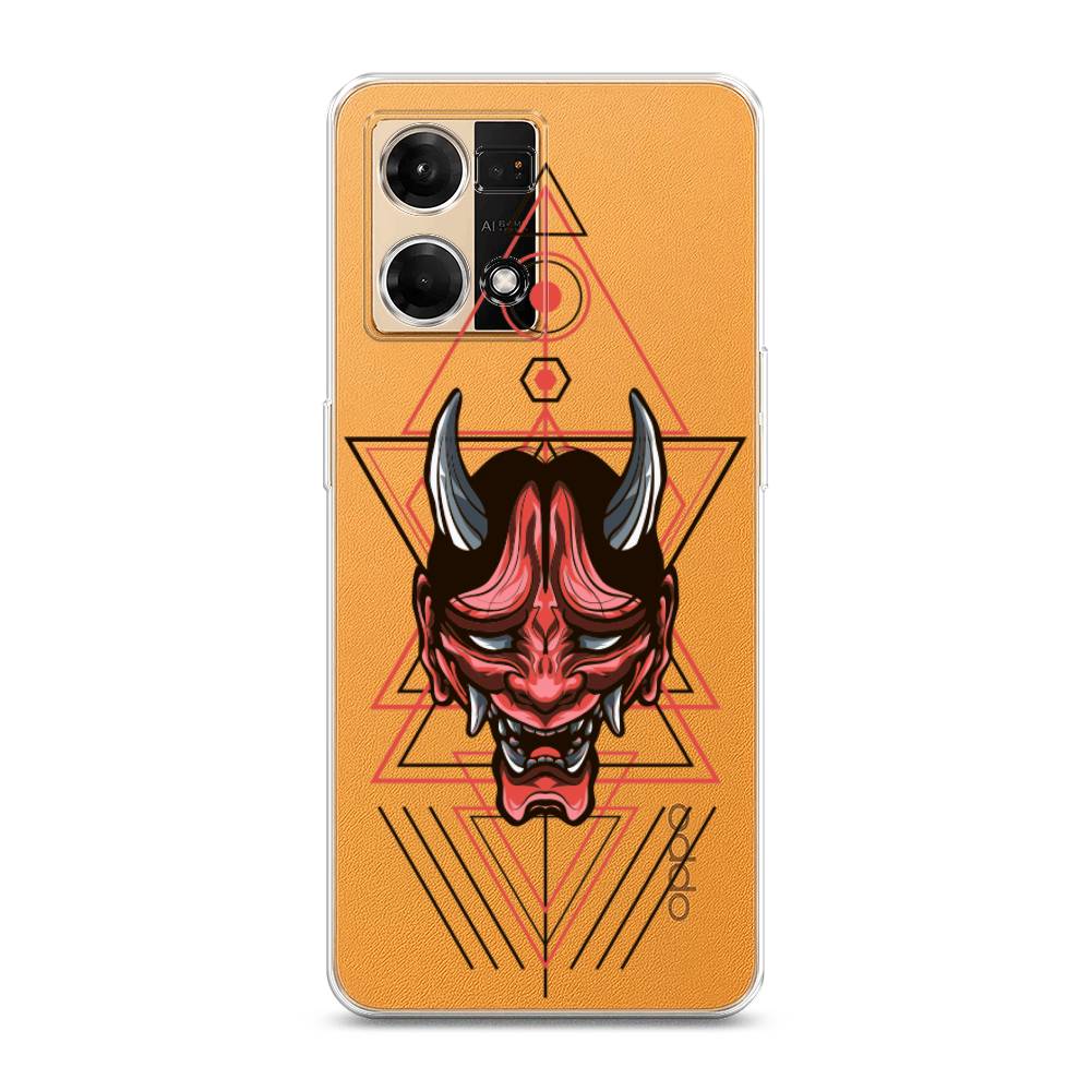 

Чехол на Oppo Reno 7 4G "Hanya Oni mask", Серый;красный;черный, 2511250-4