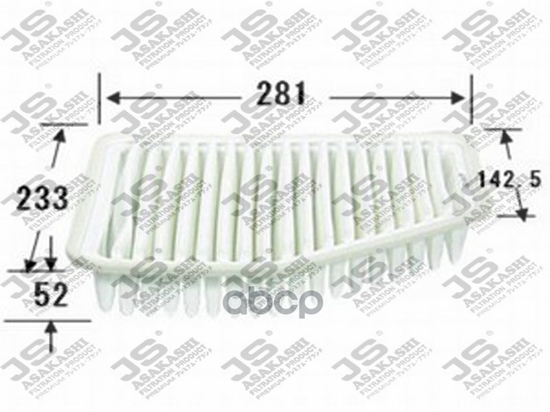 

A1008_фильтр воздушный!\Lexus SC430 4.3i 01> JS ASAKASHI, A1008