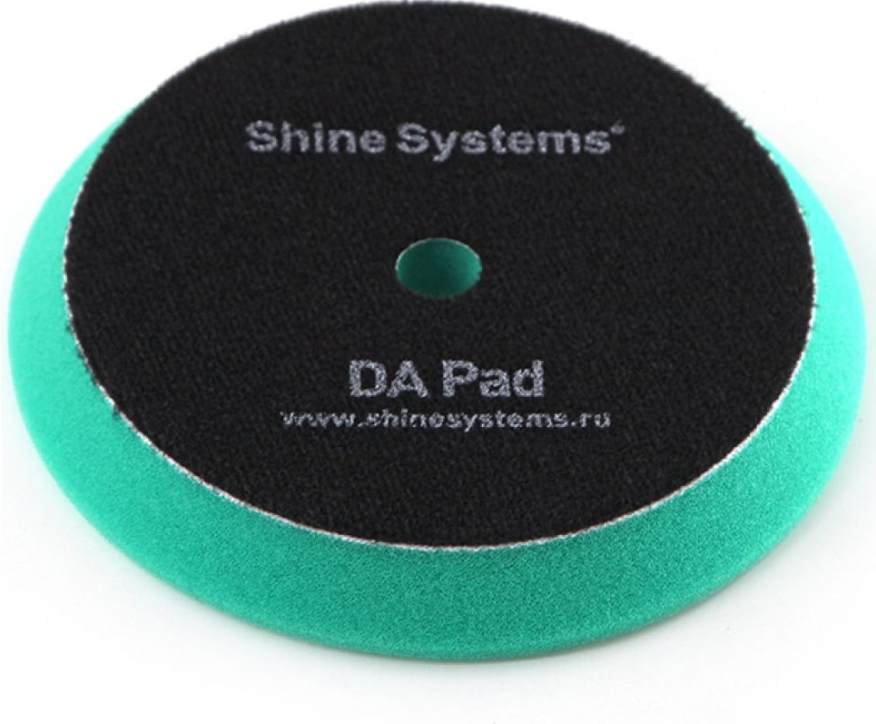 Полировальный круг экстра твердый DA Foam Pad Green 130 мм, зеленый Shine systems SS562