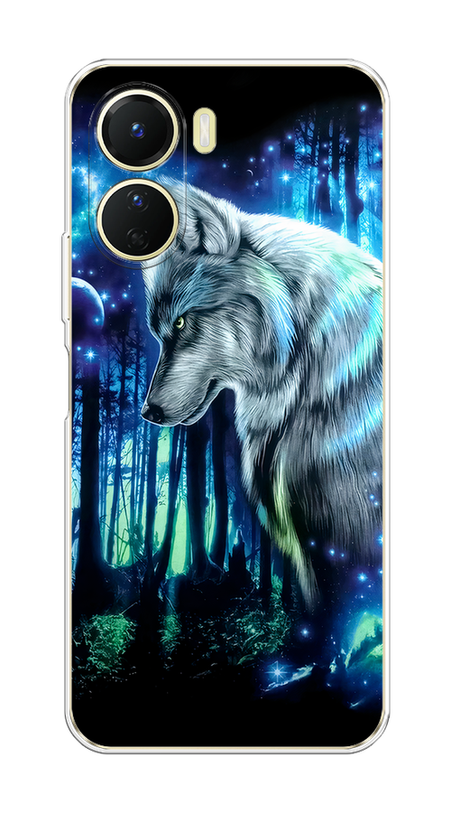 

Чехол на Vivo Y16 "Сказочный волк", Синий;серебристый;черный, 267850-1