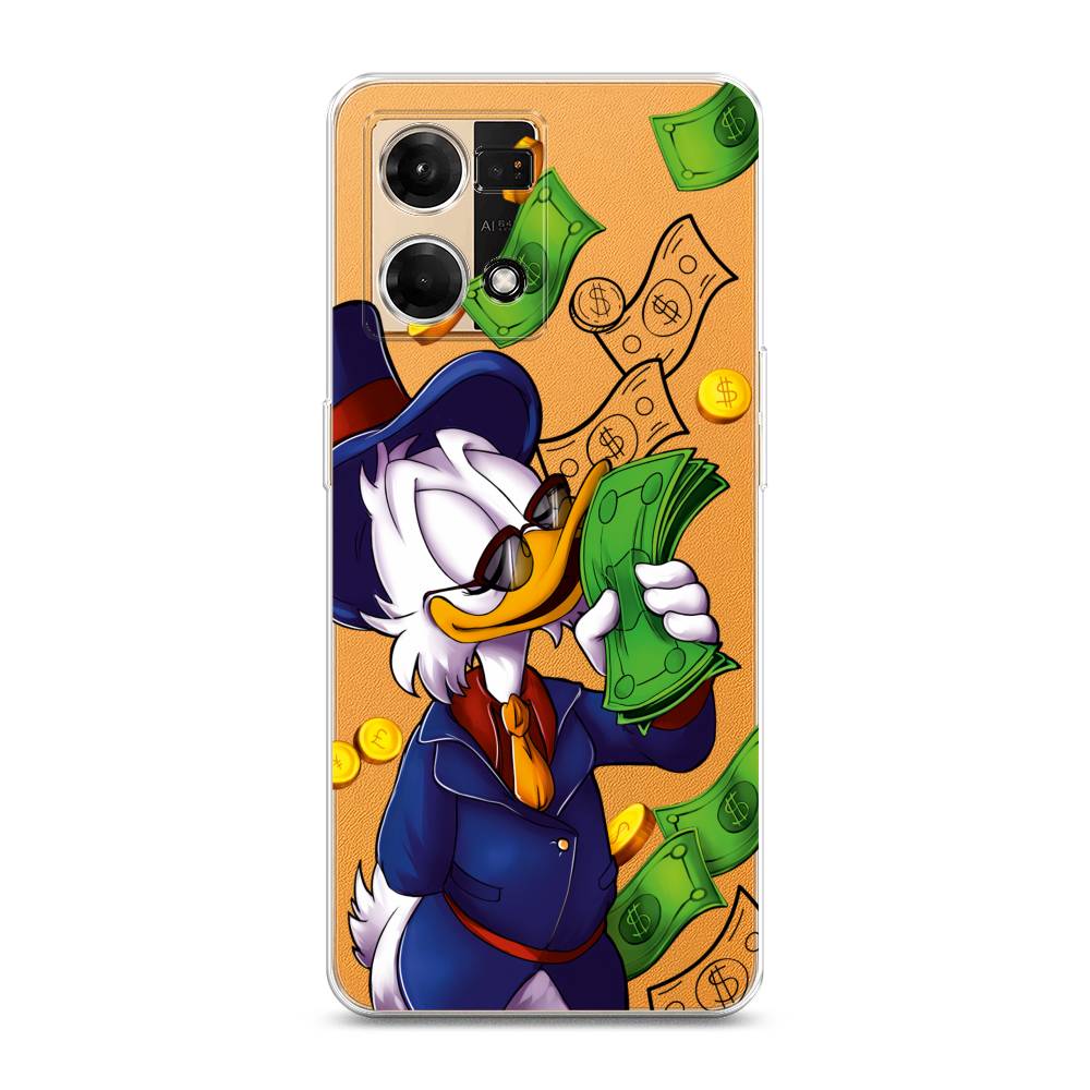 

Чехол на Oppo Reno 7 4G "Scrooge McDuck with Money", Синий;зеленый;белый, 2511250-6