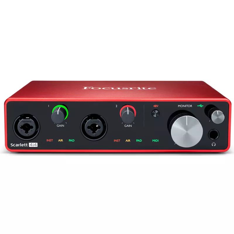 FOCUSRITE Scarlett 4i4 3rd Gen аудио интерфейс USB 4 входа4 выхода 32000₽