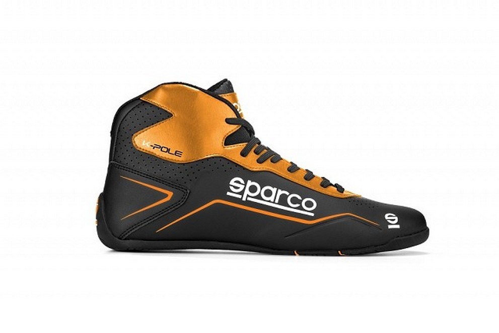 фото Sparco sparco 00126928nraf ботинки для картинга k-pole, чёрный/оранжевый, р-р 28