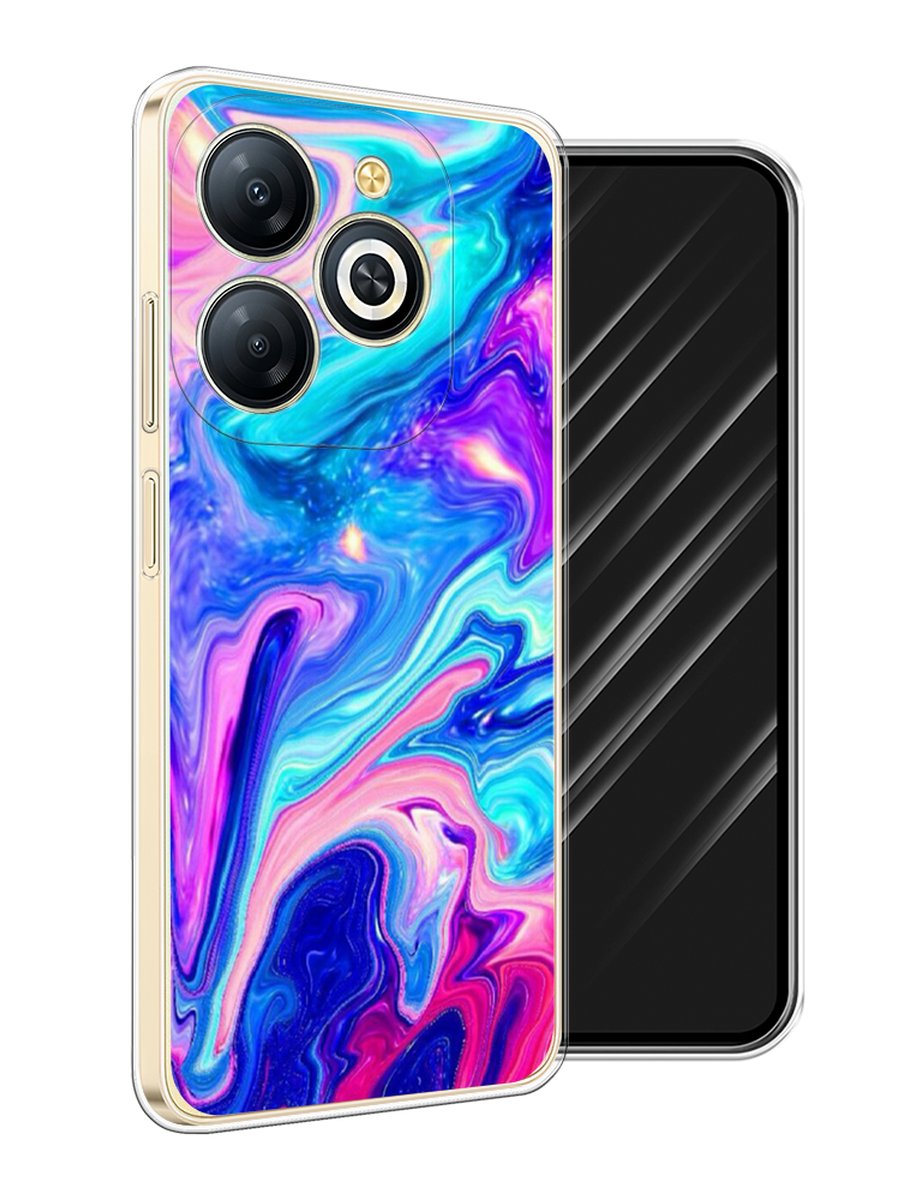 

Чехол Awog на Infinix Smart 8 Plus "Потеки краски", Розовый, 3105550-1