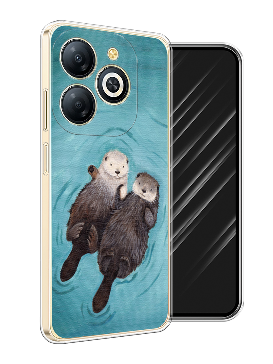 

Чехол Awog на Infinix Smart 8 Plus "Парочка бобров", Голубой, 3105550-1