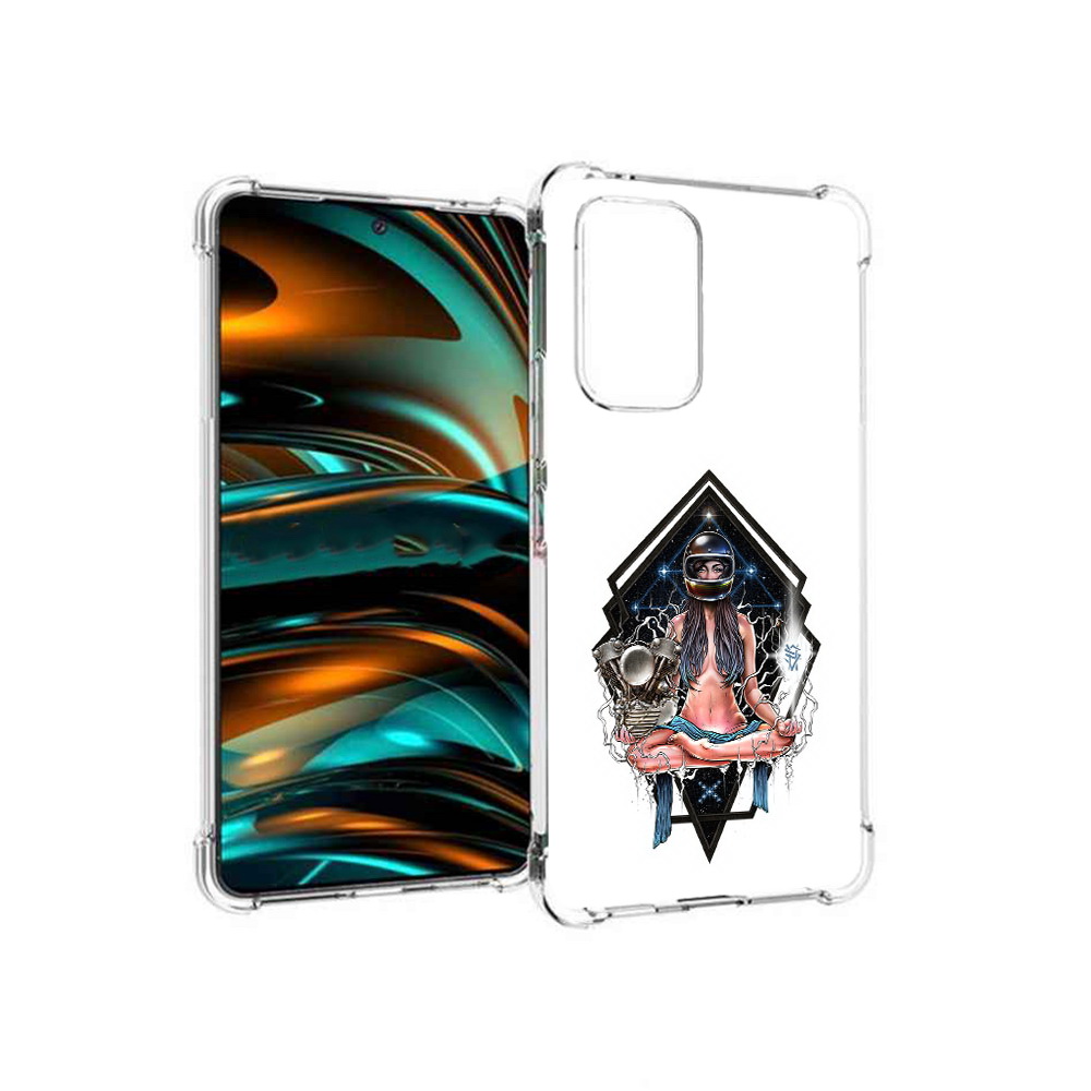 

Чехол MyPads Tocco для Samsung Galaxy A53 5G красивая девушка в шлеме (PT226911.521.406), Прозрачный, Tocco