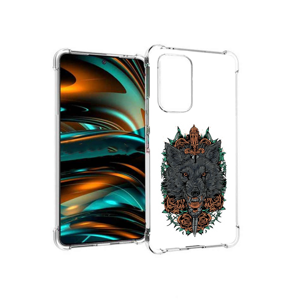 

Чехол MyPads Tocco для Samsung Galaxy A53 5G красивый злой волк (PT226911.521.409), Прозрачный, Tocco
