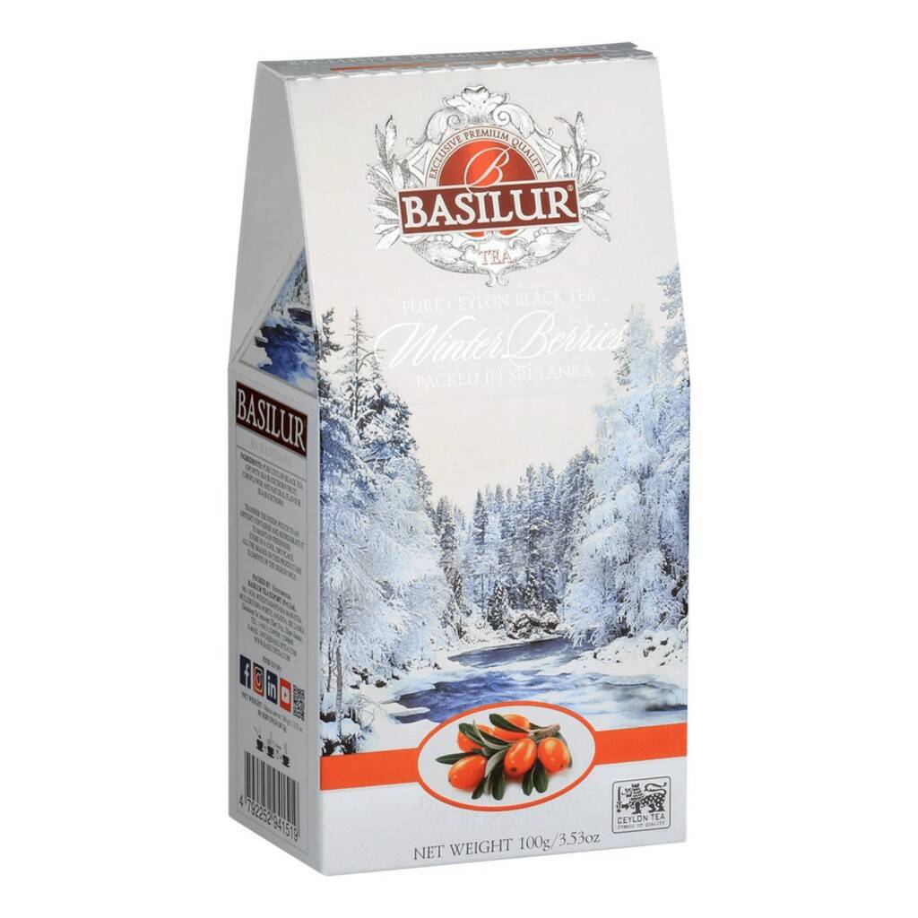 

Чай черный Basilur Winter berries sea buckthorn зимние ягоды-облепиха листовой 100 г