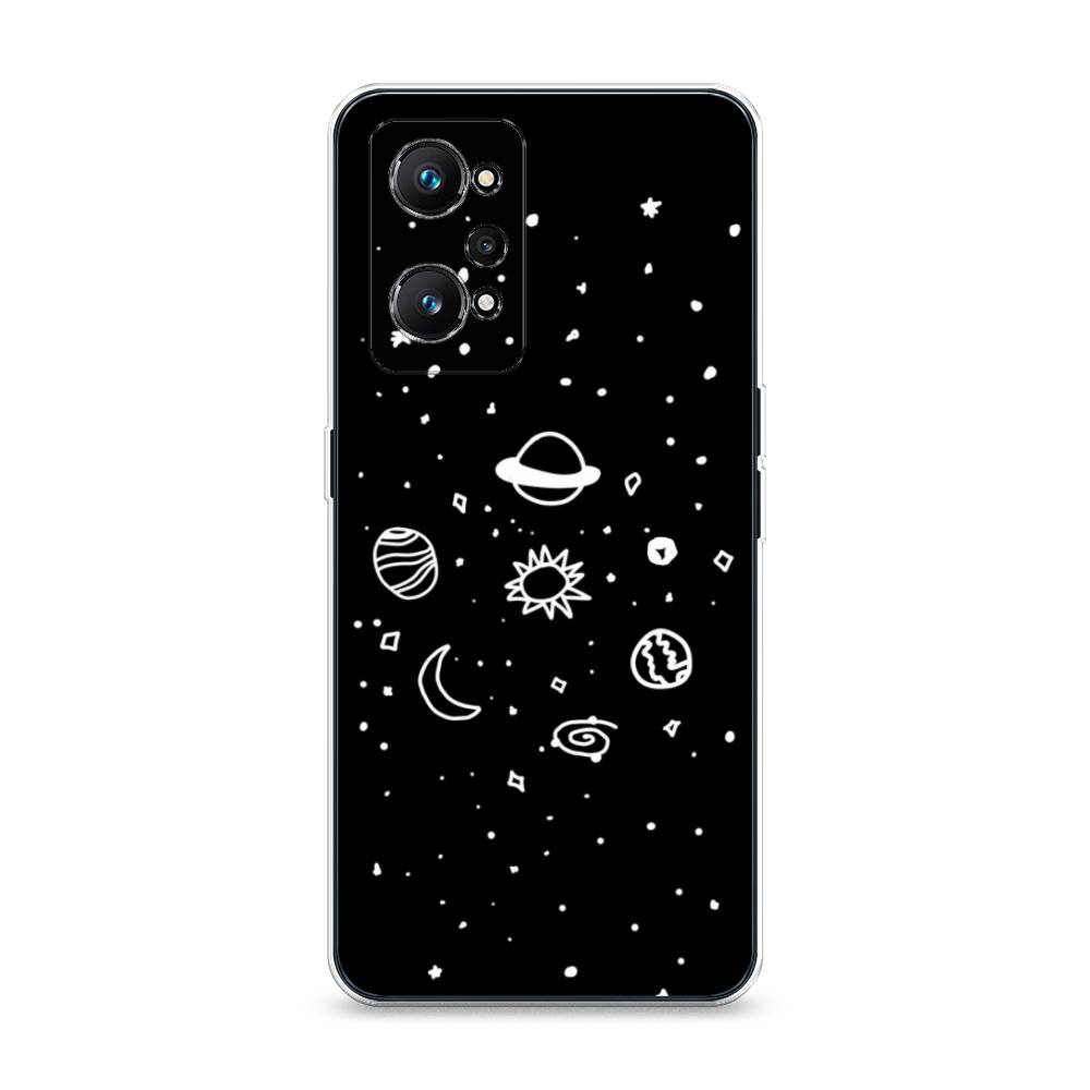 

Чехол на Realme GT Neo 2 "Дудл солнечной системы", Бежевый;серый, 257750-2