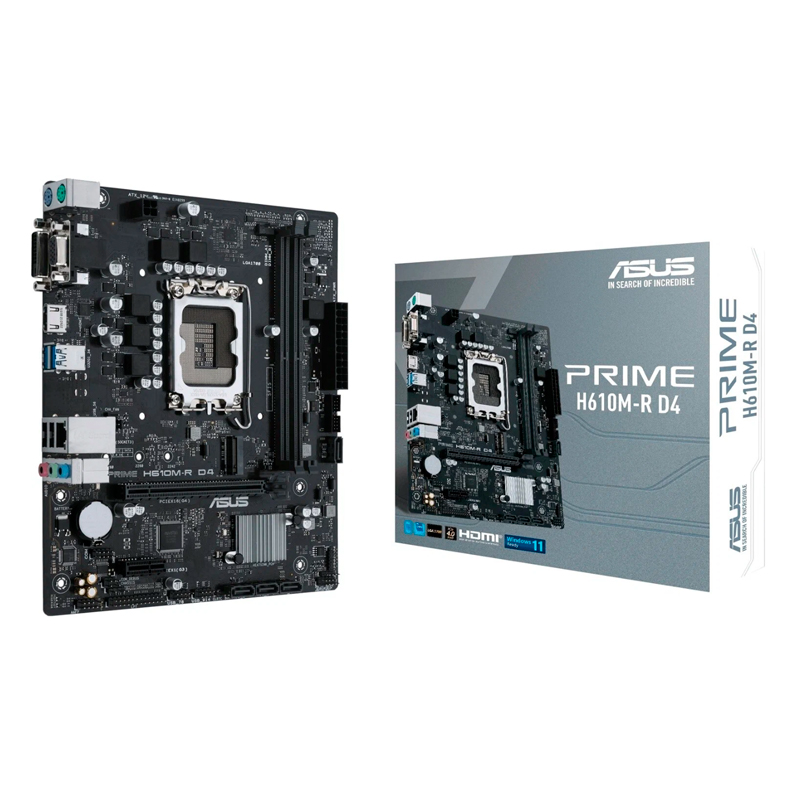

Материнская плата ASUS PRIME H610M-R D4-SI, PRIME H610M-R D4-SI