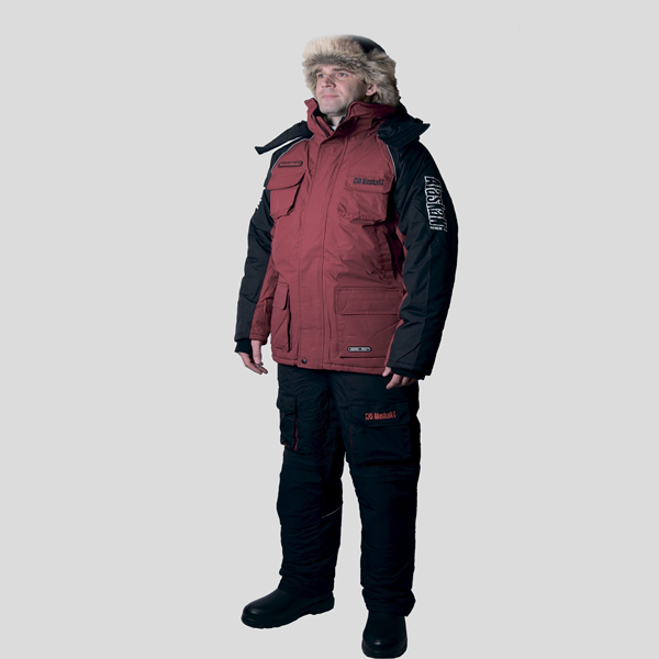 

Костюм зимний Alaskan Russian Mission бордовый черный XS куртка+полукомбинезон, Красный