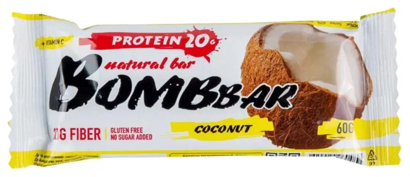 Батончик BombBar протеиновый кокос 60 г