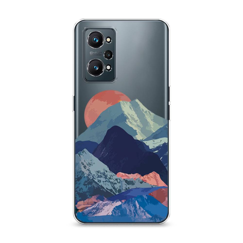 

Чехол на Realme GT Neo 2 "Закат в снежных горах", Красный;серый;голубой, 257750-2