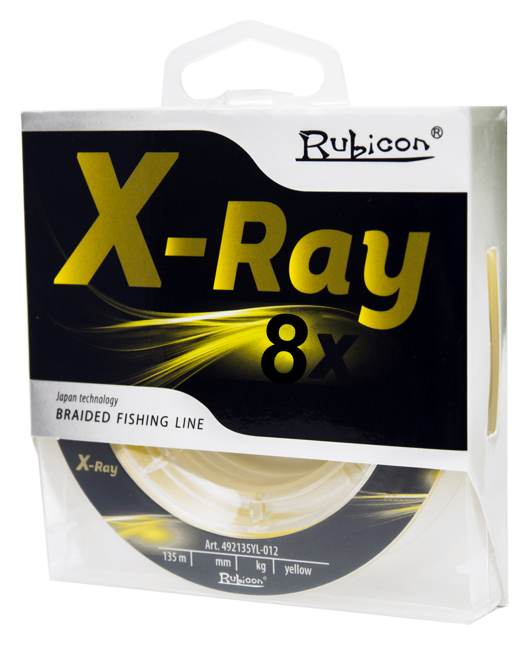 

Леска плетеная RUBICON X-Ray 8x 135m yellow, 0,25 mm, Желтый, X-Ray 8x