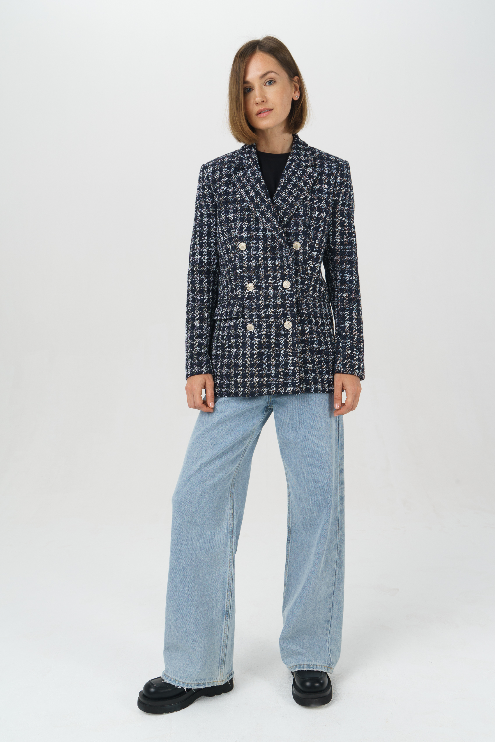 

Пиджак женский Ennergiia AW23-TW01 синий 46 RU, AW23-TW01