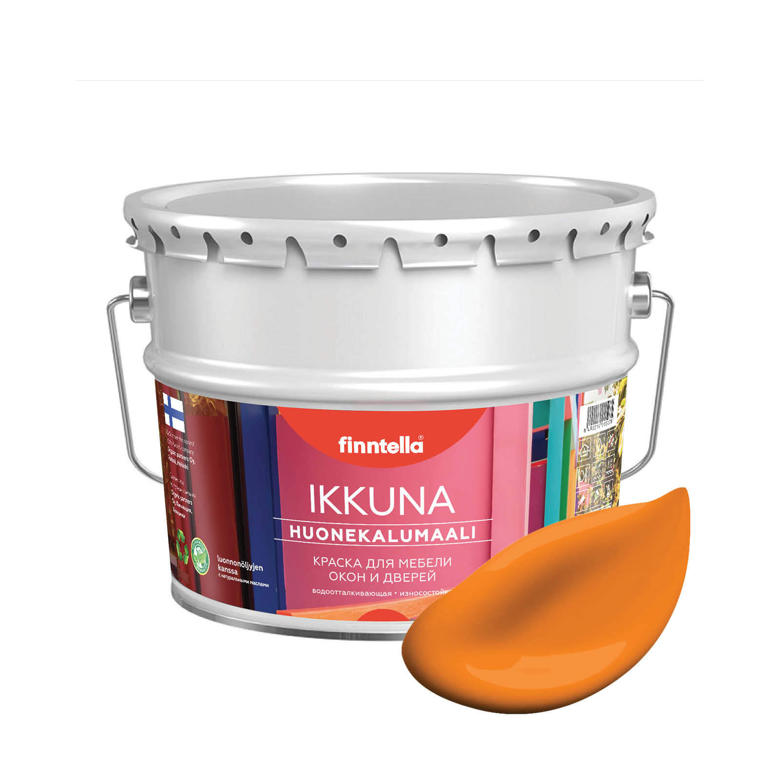 

Краска IKKUNA Color Матовая, SAHRAMI шафрановый, 9л, Оранжевый, IKKUNA Color для дерева, деревянных поверхностей и интерьеров, стен и потолка с натуральным маслом, без запаха