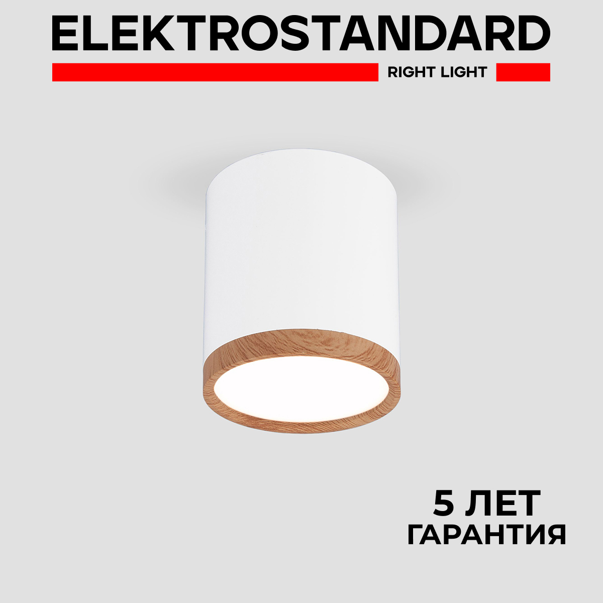 

Накладной светодиодный светильник Elektrostandard DLR024 6W белый матовый/светлый дуб, DLR024 DL 190923