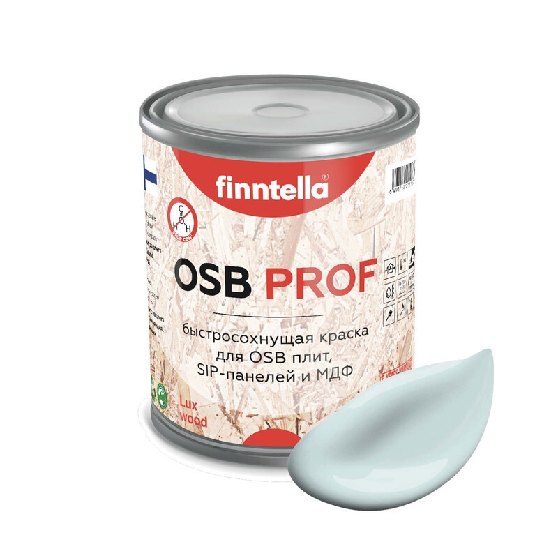 

Краска OSB Prof , KYLMA холодный голубой, 0,9л, OSB PROF специализированная для ОСБ плит. Высокоадгезионная. Самогрунтующая.